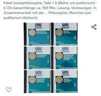 Sozialphilosopie Uni Auditorium Hochschule München 6er Set CD's Saarland - Kleinblittersdorf Vorschau