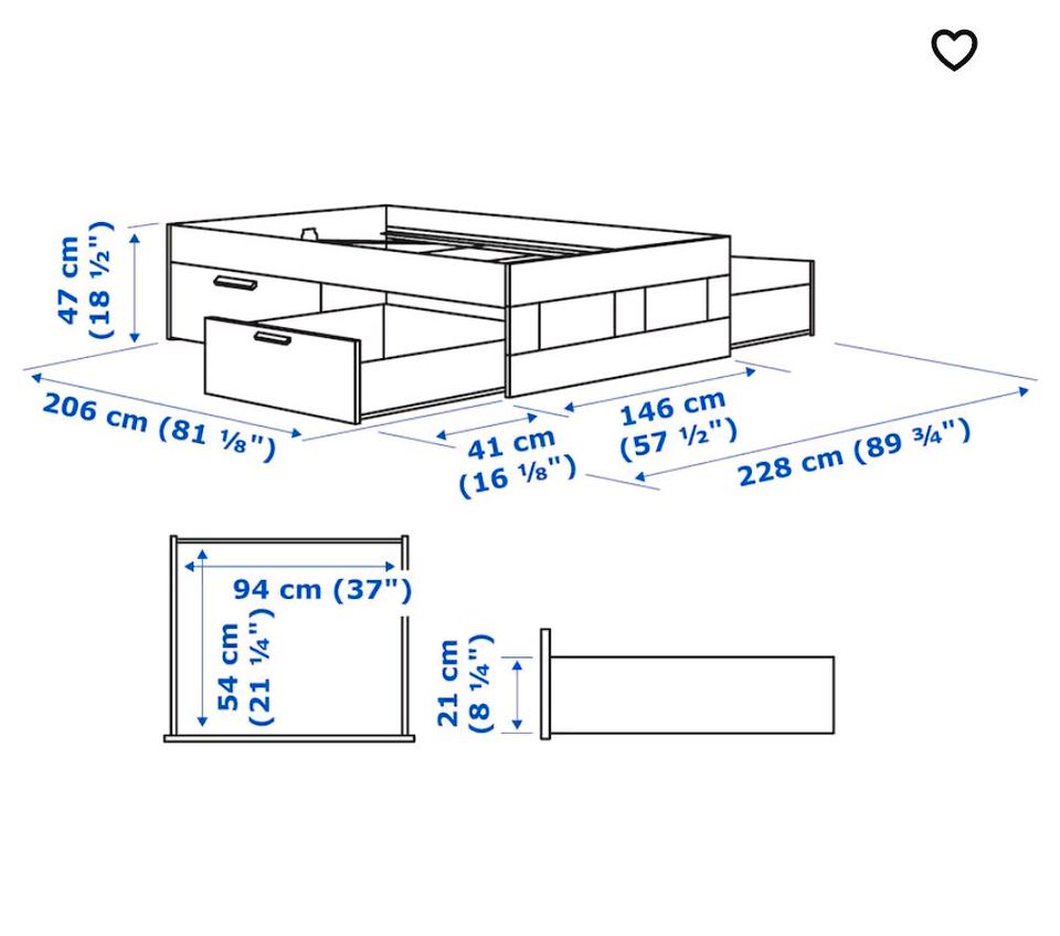 Ikea Bett Brimnes in Coesfeld