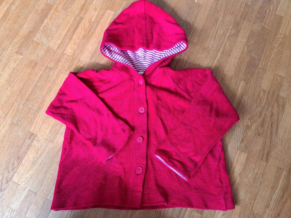 Hessnatur Frotte Jacke rot Gr. 86/92 in Dresden