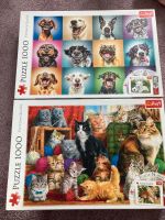 2 x 1000 Teile Puzzle Katzen & Hunde Rostock - Brinckmansdorf Vorschau