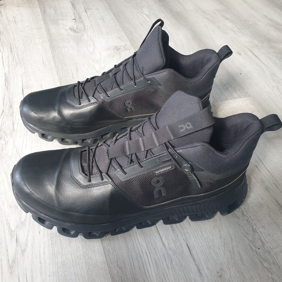 Herren Schuhe Sneaker On Cloud Hi Waterproof Gr 47 UK11.5 schwarz in Kiel