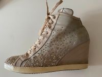 Maripé Damen Schuh Stiefelette mit Keilabsatz silber Leder mit Ni Hessen - Pfungstadt Vorschau