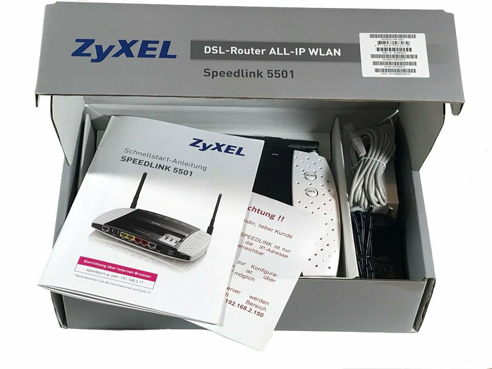 ZyXEL Speedlink 5501 WLAN Router mit Modem EAN 4718937583072 in Tangstedt 