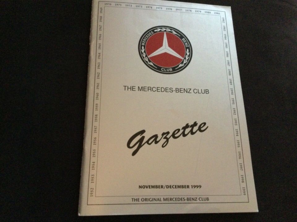 Mercedes Benz Club Gazette Zeitschrift Zeitung 1999 in Kiel