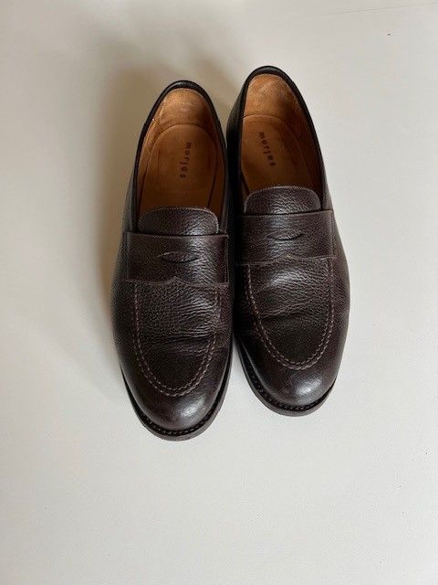 Penny Loafer von Morjas, braun, Maserung (Grain), Größe 9,5 in München