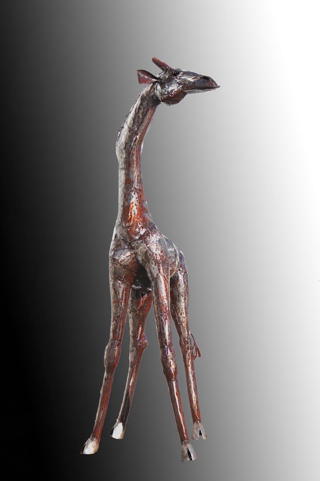 Giraffe klein, Metall Tier Skulptur Deko Garten Kunst in Hamburg
