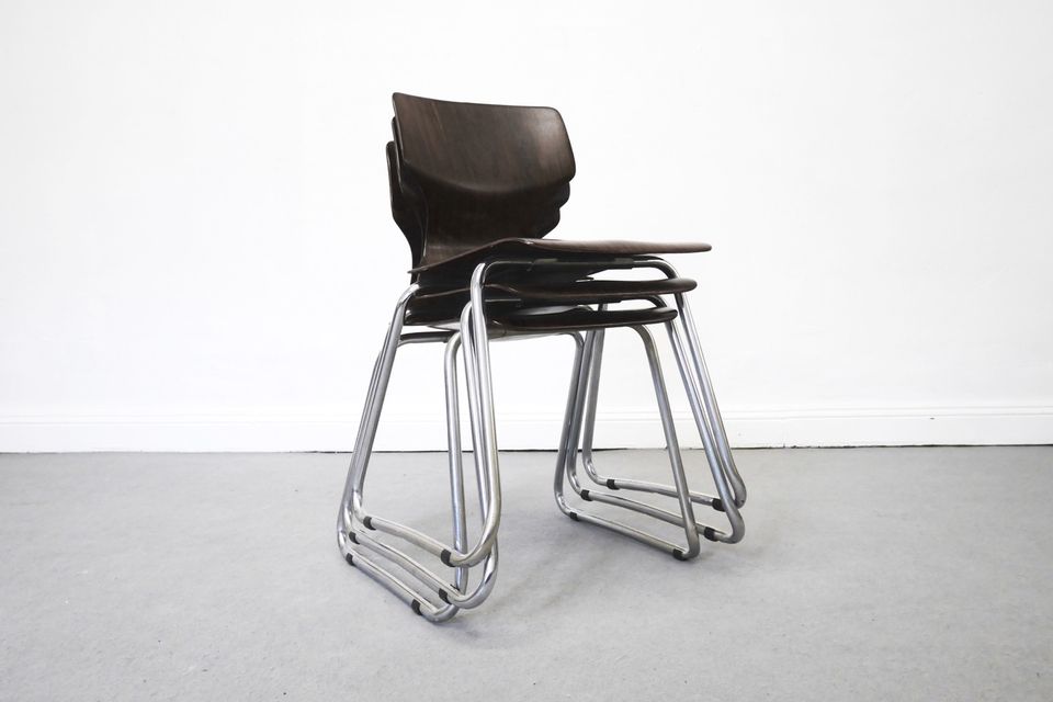 1/55 Designklassiker Flötotto Stühle Chairs PagHolz Set Café Loft in Berlin