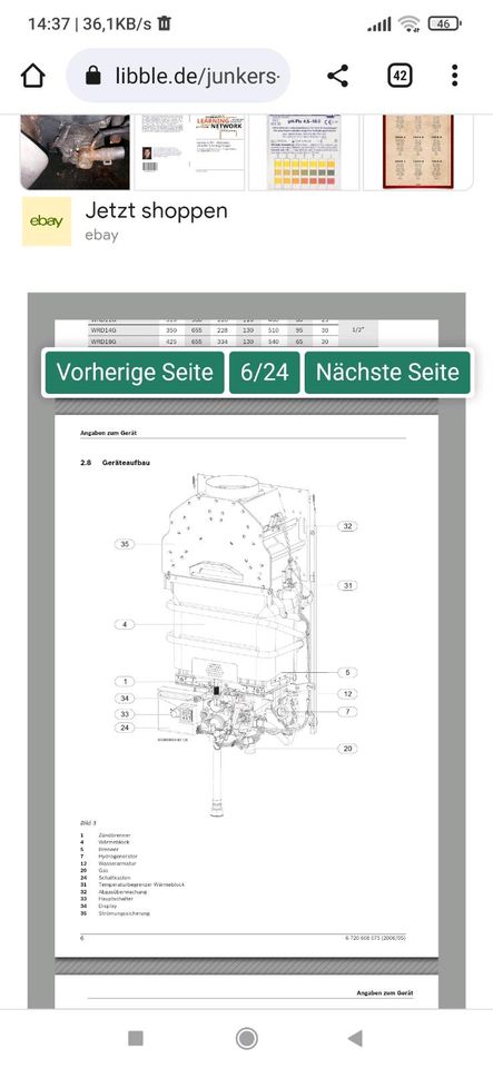 Junkers wrd 14-2 g23 Durchlauferhitzer (Gas) in Kitzingen