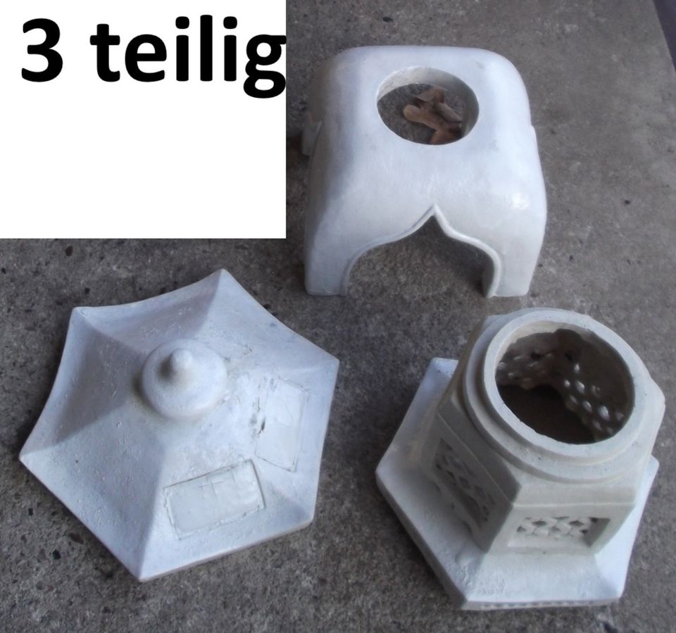 Jap. Stein Laterne Höhe 34 cm >> 21 cm Breit aus 3 Teilen in Celle