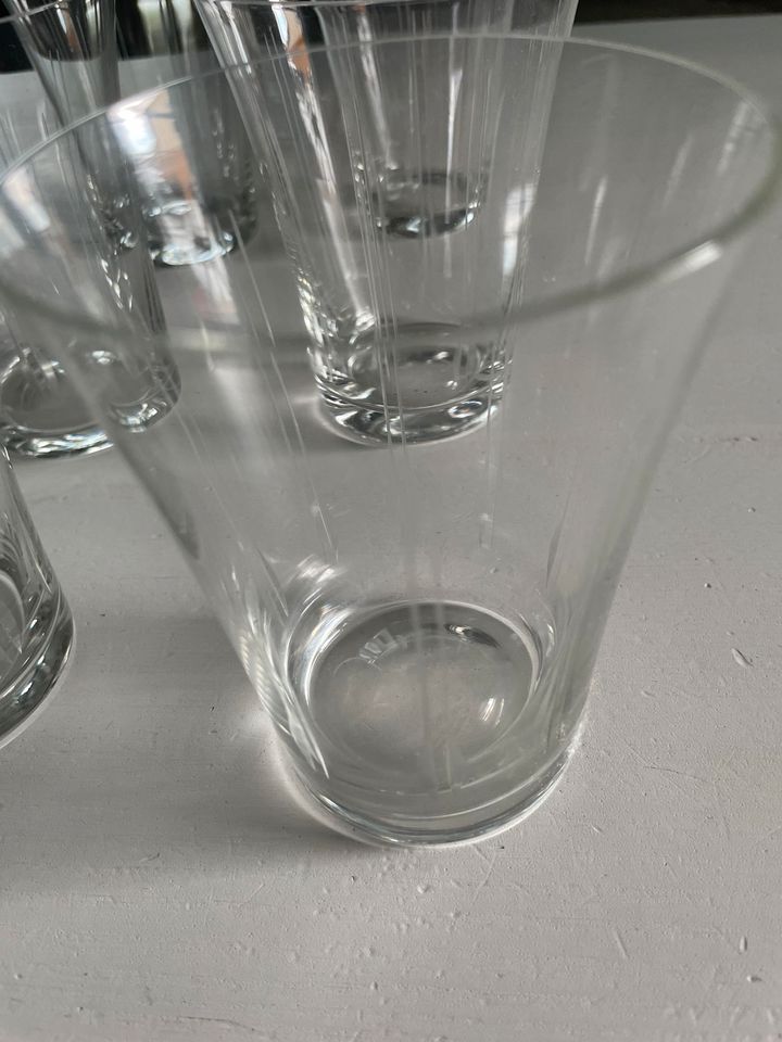 6 Wassergläser geschliffes Kristall Vintage von Gistl in Neuenburg am Rhein