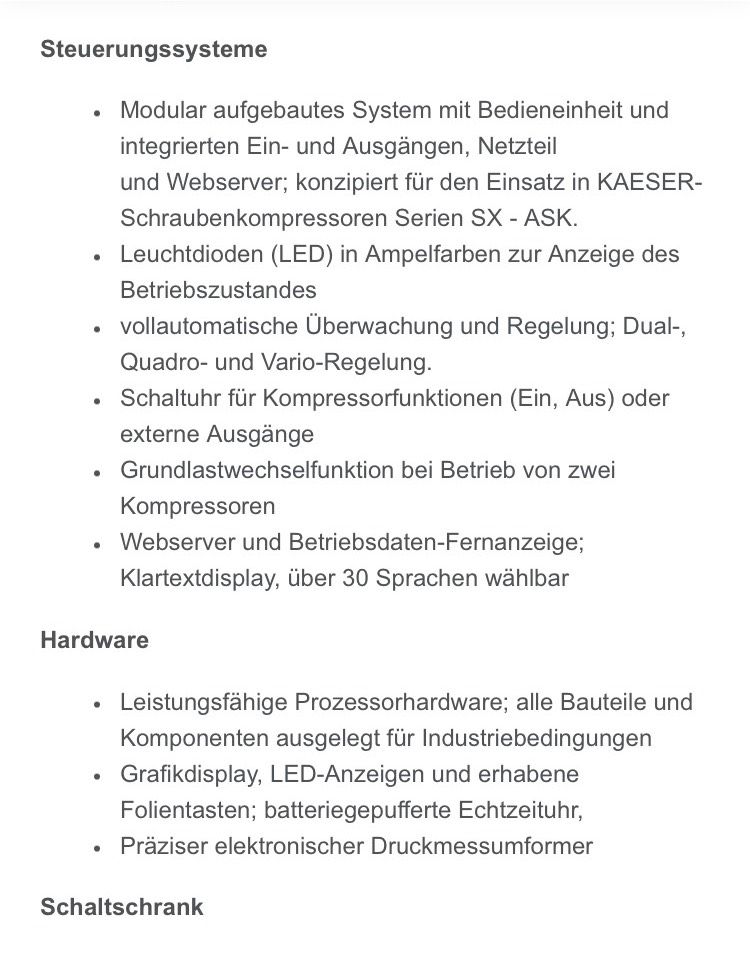 KAESER-Kompressor SM 13-11 mit Steuerung SIGMA CONTROL 2 in Coswig (Anhalt)