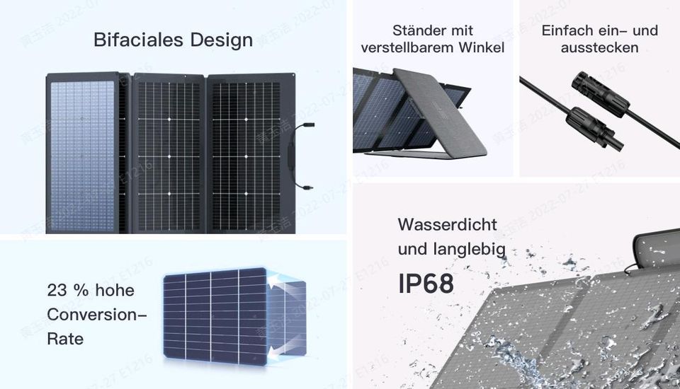 EcoFlow 220W Bifaziales Solarpanel Watt PV Modul Solarmodul in Ellwangen (Jagst)