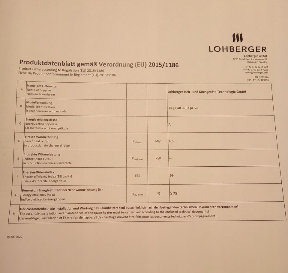 Lohberger Holzherd Neu in Karlsruhe