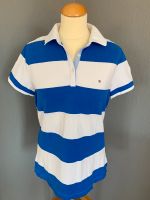 Poloshirt Tommy Hilfiger, Gr.L, weiß/royalblaue Blockstreifen Hessen - Münchhausen Vorschau