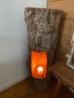 Baumstamm mit Aushöhlung für Kerze oder Windlicht zur Dekoration Bayern - Marquartstein Vorschau