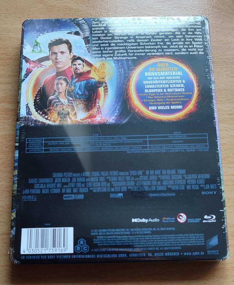 SPIDER-MAN - NO WAY HOME (Limited Steelbook Edition Blu-ray) OOP in Schöntal