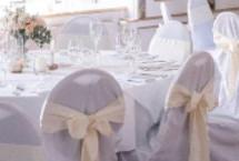 Satin Stuhlschleifen creme zur Hochzeit - Vermietung VERLEIH in Waging am See