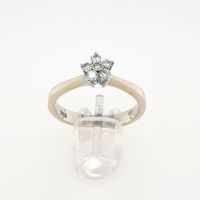 Süßer Brillant 0,21ct Ring Blüte 750 Gelbgold Weißgold 18kt Gr.59 Schleswig-Holstein - Flensburg Vorschau