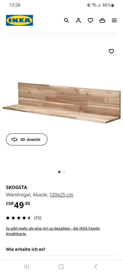 Ikea Regal, Wandregal, Skogsta Regal Ikea, neues Regal in Oberursel (Taunus)