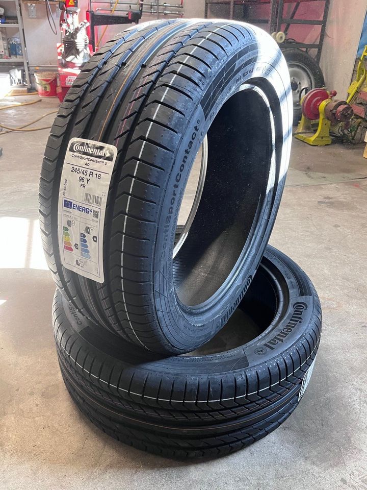 2x Sommerreifen 245/45 R18 96Y AO Continental ContiSportContact5 in Thum