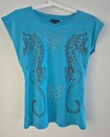 Shirt Größe XS von Amisu in petrol/ blau Seepferdchen Motiv Münster (Westfalen) - Mauritz Vorschau