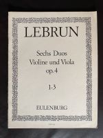 Lebrun: Sechs Duos für Violine (Geige) + Viola (Bratsche) Baden-Württemberg - Untermünkheim Vorschau