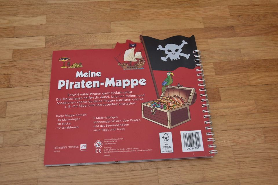 zu verschenken: Piraten-Mappe Bastelbuch mit Malschablonen in Dresden