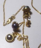 RAR 585 Gold Schmuck Set schwarze Tahiti Perlen Top Zustand Hamburg - Harburg Vorschau