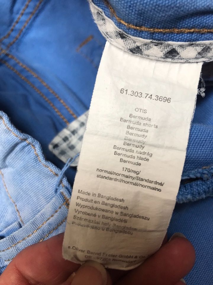 s.Oliver Shorts kurze Hose 170 hellblau in Schwäbisch Gmünd