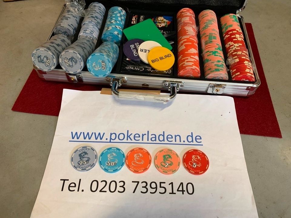 Poker Set Pokerchips limitiert Keramik Composite Clay chips in Duisburg