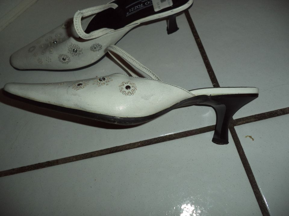Marco Tozzi Sabots Sandalette Pumps Schuhe 37 weiß zu Culotte in Hauzenberg