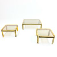 3x Peter Ghyczy Coffee Table Set | Beistelltisch Set | Tisch Set | Messing Tische | Couchtische | Vintage Mid-Century Designklassiker Düsseldorf - Pempelfort Vorschau