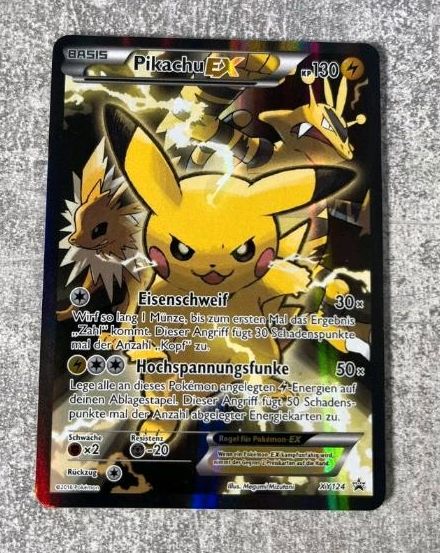 Suche Pokemon Karte Pikachu EX Full Art Holo XY124-Deutsch in Ulm