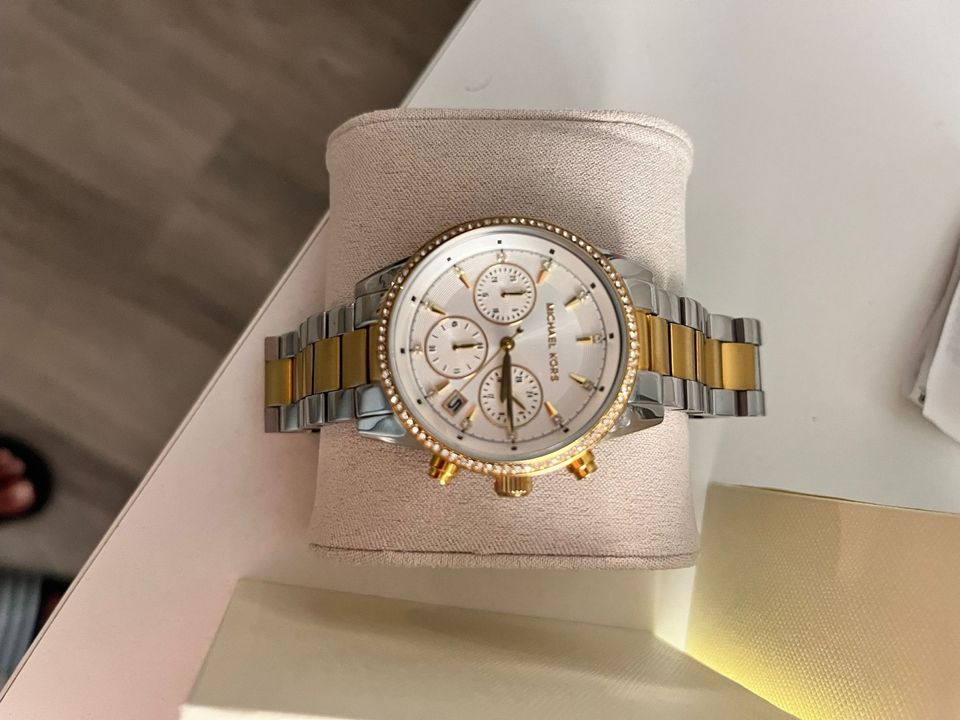 Michael Kors Quarzuhr MK6474 RITZ Gold/Silber in Düsseldorf