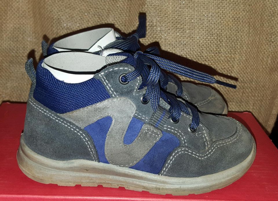 Superfit Mel Gr. 25 Lauflernschuhe stone kombi blau grau in Saarwellingen