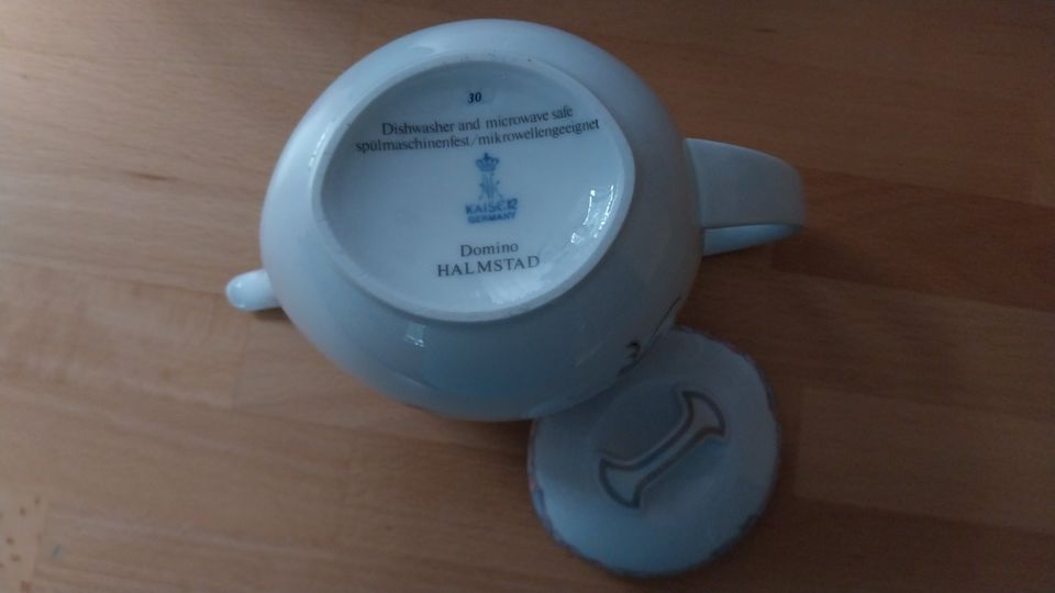 1 Kaffeekanne, 2 Teekannen "Domino Halmstad" von Kaiser in Bomlitz