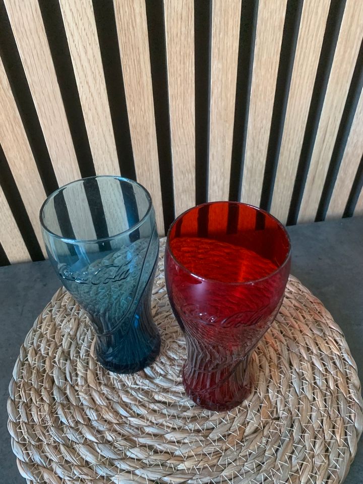 2 Coca Cola Gläser von Mc Donald‘s (rot+blau) * Preis für beide in Eilenburg