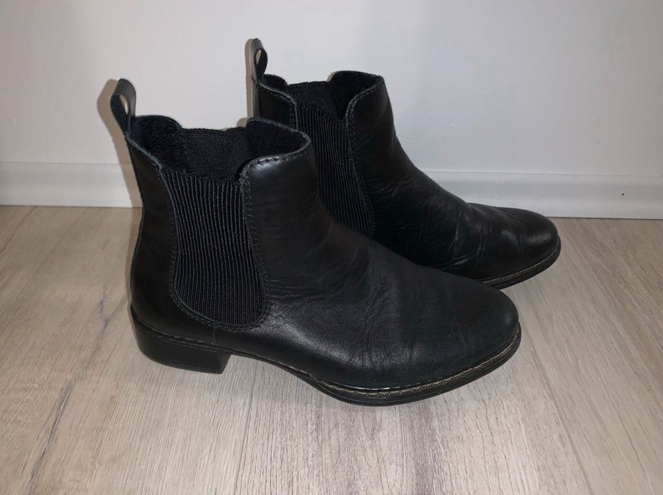 RIEKER Chelsea Stiefel Gr. 38 schwarz Stiefelette in Langenhagen