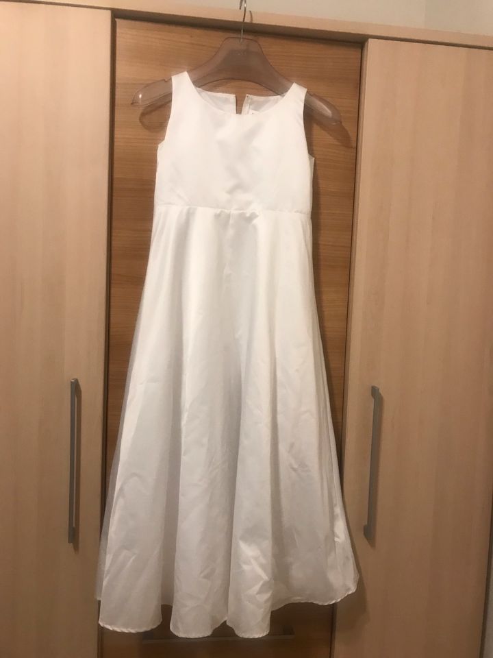 Kommunionkleid Blumenkind Prinzessin weiß/türkis in Köngen