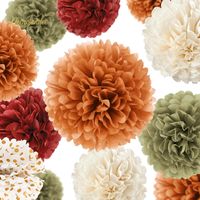 ⭕️ 5x POMPOMS | Partydeko | Herbstfarben | 20-30cm | Dekoration Mecklenburg-Vorpommern - Burow Vorschau