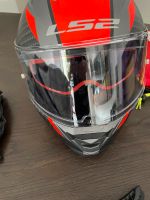 Motorradhelm dunkel orange Karbon Farben mit Muster Saarland - Homburg Vorschau