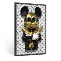 Mickey Mouse Louis Vuitton , Wandbild Leinwand mit Rahmen , Deko Stuttgart - Stuttgart-Ost Vorschau