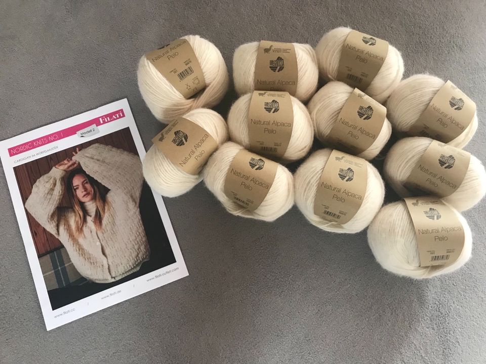 Wollpaket mit Anleitung, Natural Alpaca Pelo in Gruibingen