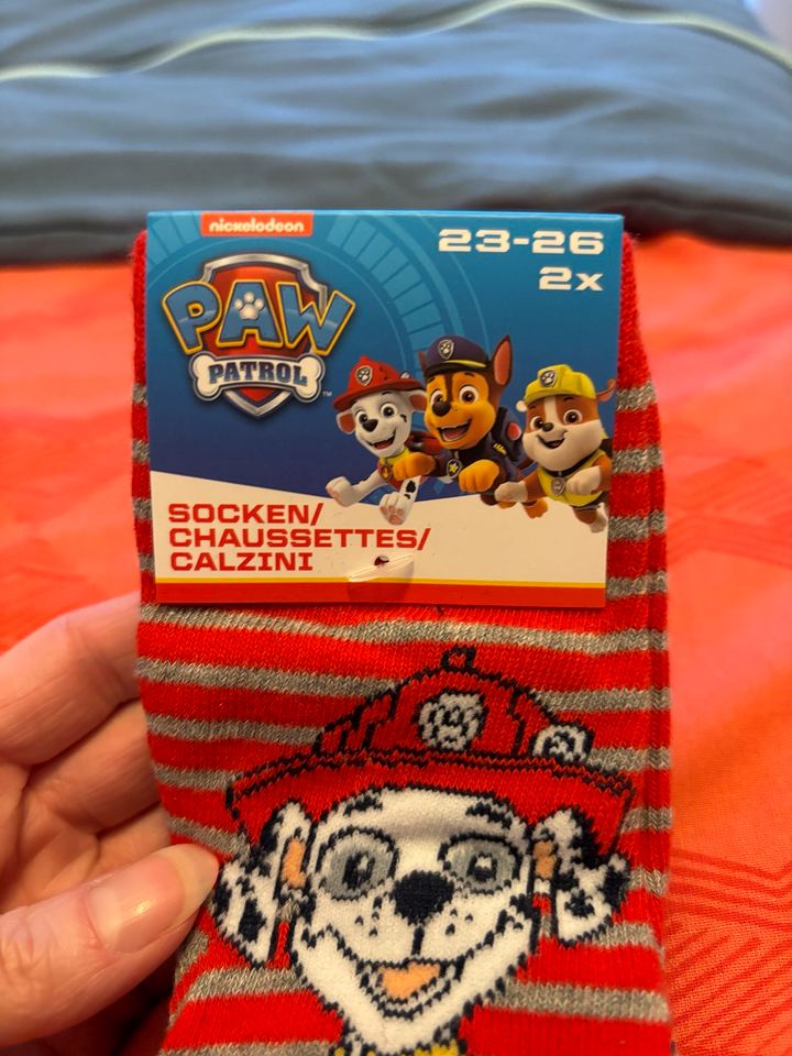 ✴️2 Paar Socken PAW PATROL Gr. 23-26 -NEU & OVP! (Chase+Marshall) in Pyrbaum