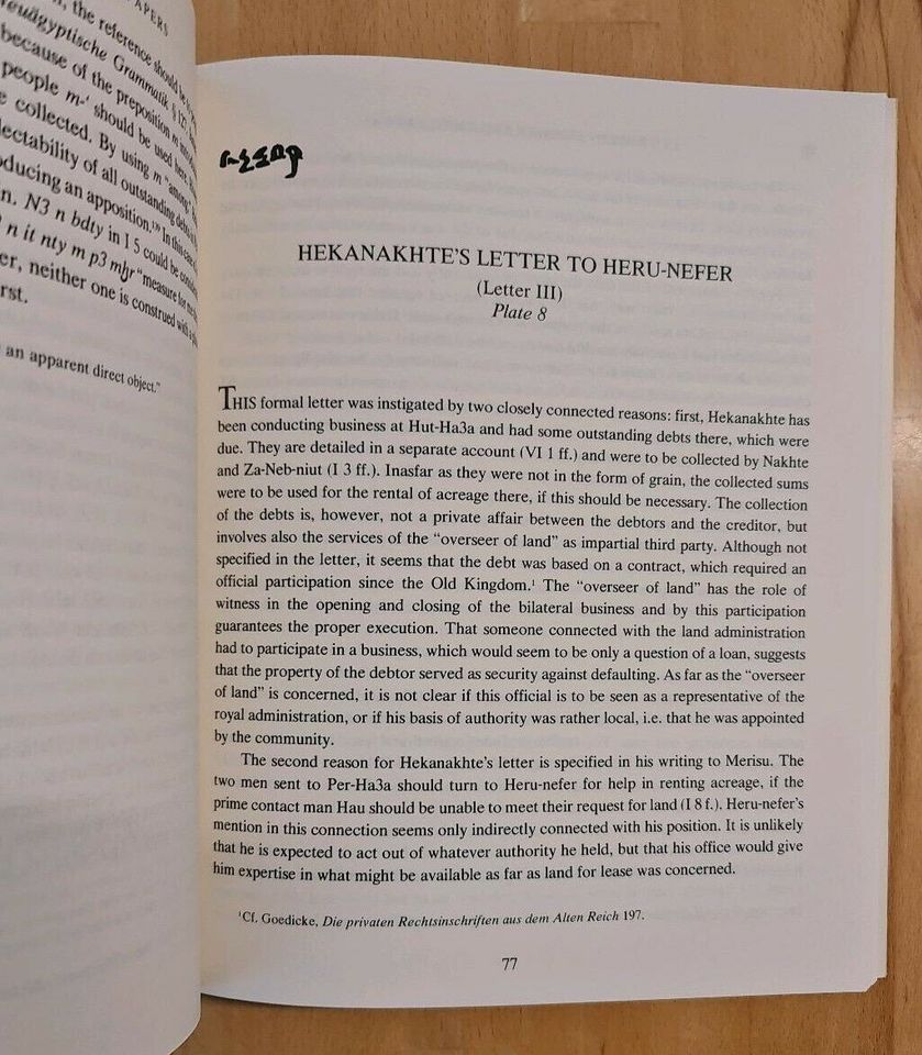 Goedicke - Studies in the Hekanakhte Papers (Ägyptologie) in Uhingen