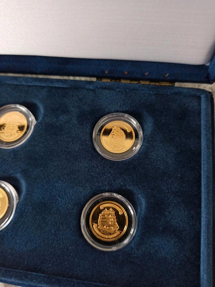 Goldmünzen Segelschiffe 2008 PP 917er Gold im Etui in Rhauderfehn