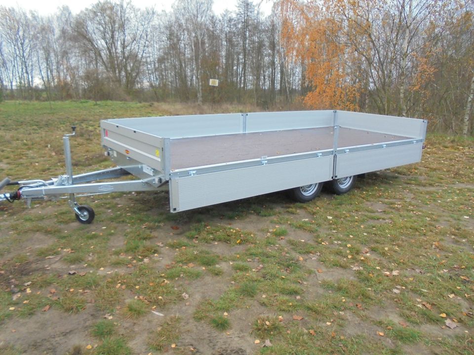 Böckmann Alu Pkw Anhänger Hochlader 5,1 x 2,1m 2700 kg,NEU in Großderschau