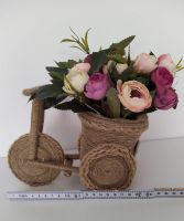 NEU! Handarbeit Blumen Dreirad Fahrrad Korb mit Blumen Vase Deko Baden-Württemberg - Crailsheim Vorschau