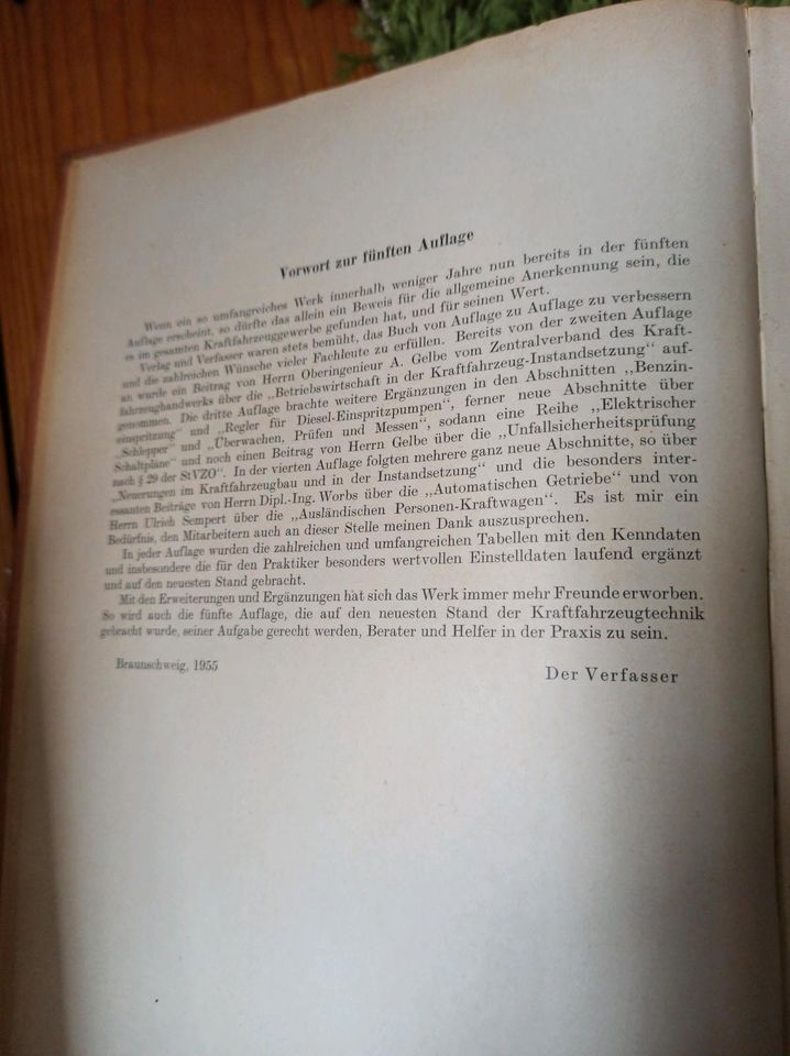 Trzebiatowsky Die Kraftfahrzeuge und Ihre Instandhaltung 1952 in Göttingen