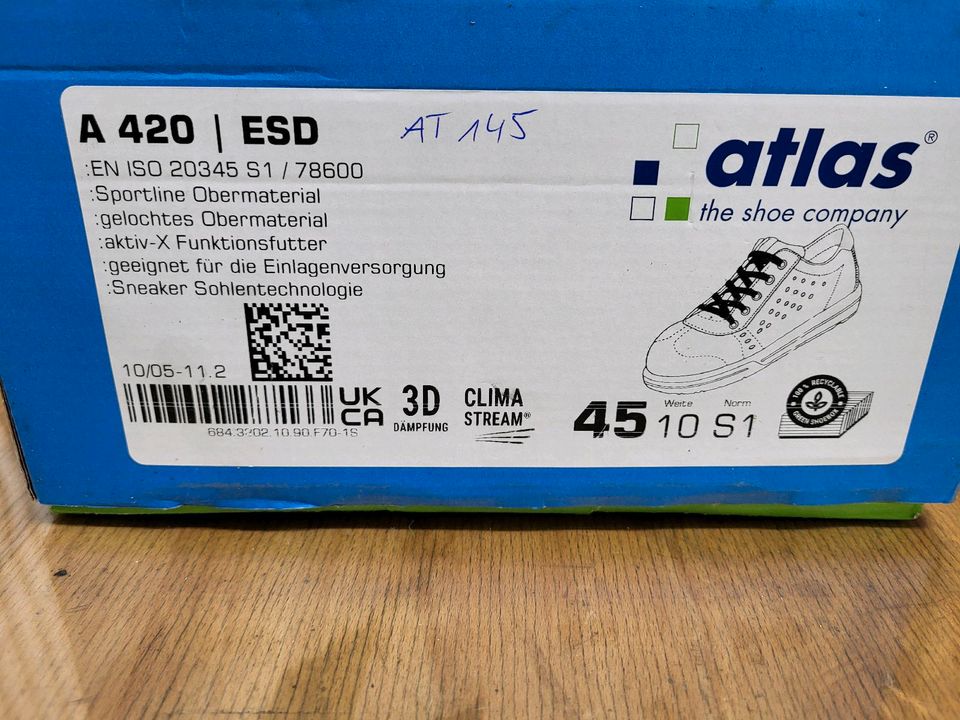 Sicherheitsschuhe S1 / A420 Gr. 45 von Atlas *NEU* ungetragen! in Bayern -  Neumarkt i.d.OPf. | eBay Kleinanzeigen ist jetzt Kleinanzeigen